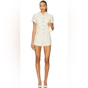Line and Dot Selani Romper in Cream S